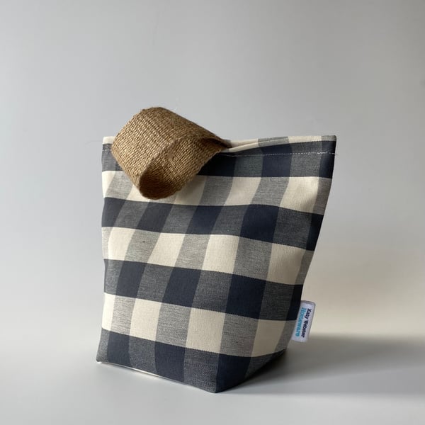 Gingham Fabric Door Stop (2 kg)