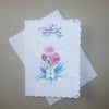 hand painted floral sympathy card ( ref FA 448 P1 )