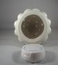 White Glittery Ceramic Star Light Christmas Tree Table Lamp Ornament Decoration. - Image 4