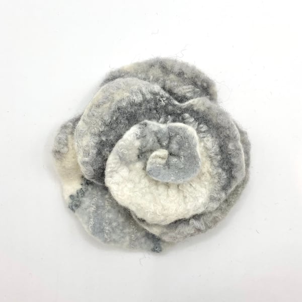Rose Brooch Felt Flowers Brooch Handmade Item Merino Wool Felt Unusual Jewellery