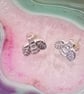 Fine Silver Bee Stud Earrings - Image 2