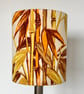 Oriental Bamboo Yellow Orange 50s 60s Barkcloth vintage fabric Lampshade  - Image 8