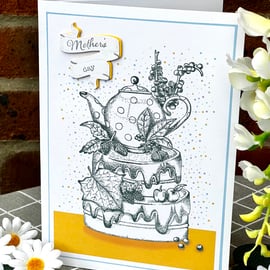 ‘Acorn Cake - Mother’s Day’ blue - A5 Card