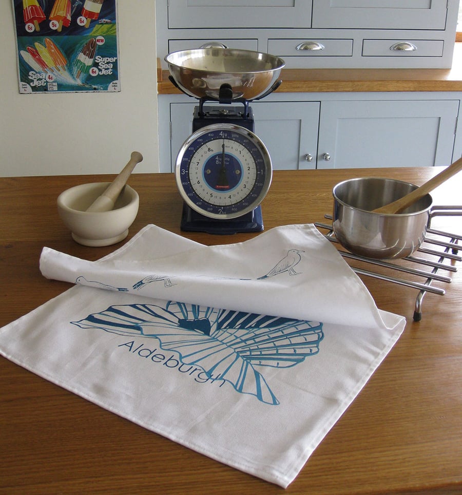 Aldeburgh Shell Tea Towel