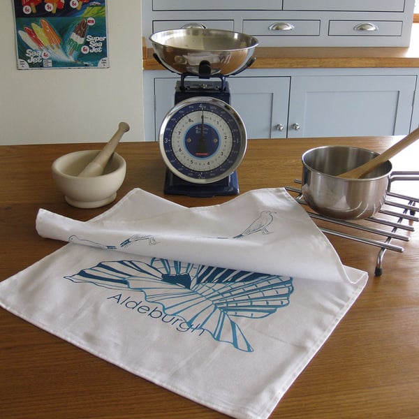 Aldeburgh Shell Tea Towel