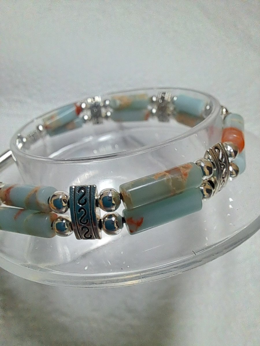 Leather Beaded Bracelet 