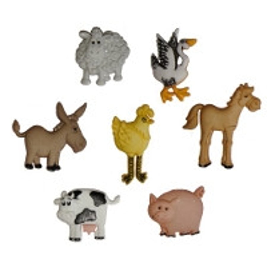 Novelty Buttons - Animals and Birds