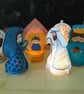 Nativity Set Christmas Display. 13 Felt Figures.. Lit with LED Lights, Included. - Image 7