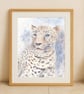 Caucasian Leopard Art Print, Mountain Animal Poster, Wild Cat Wildlife Artwork - Image 8