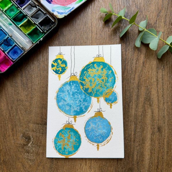 Christmas Card Watercolour Hand Painted