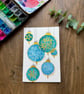 Hand-Painted Watercolour Floral Card - A6 Size