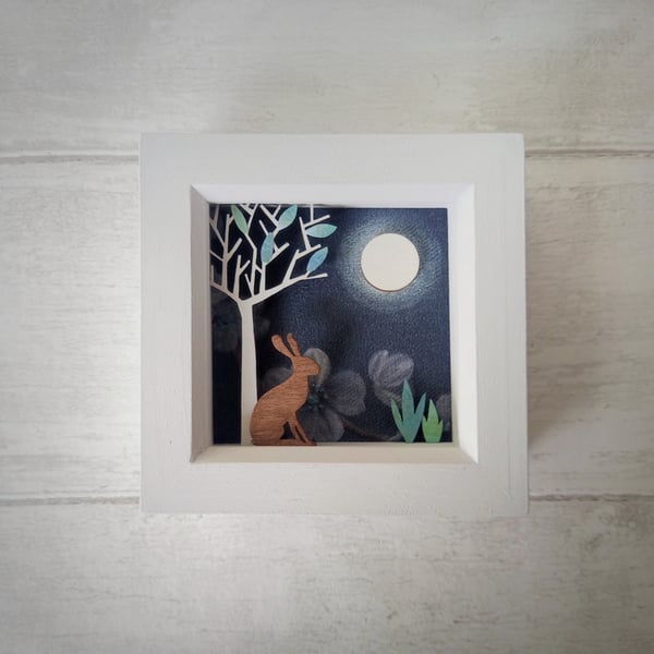 Custom Animal Pet Picture, Enchanted Forest Shadow Box, Diorama, Made to Order 