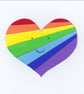 Rainbow heart blank or Valentines card with smiley face - Image 5