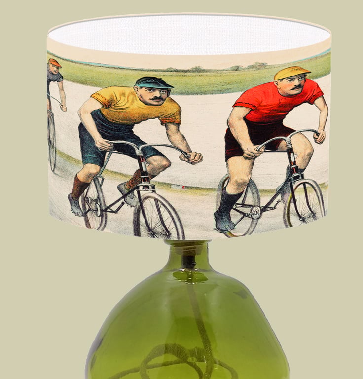 Cycling Fine Art Lampshade - Vintage Bicycle Race Lampshade