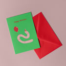 Worm Happy Birthday Card