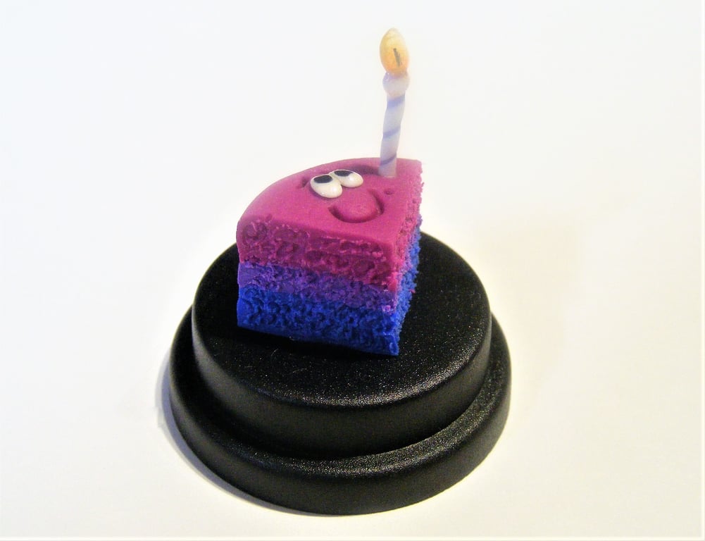 Pet Bisexual Pride Flag Cake,Cake slice, Pride cake, Bisexual gift, LGBTQ Gi