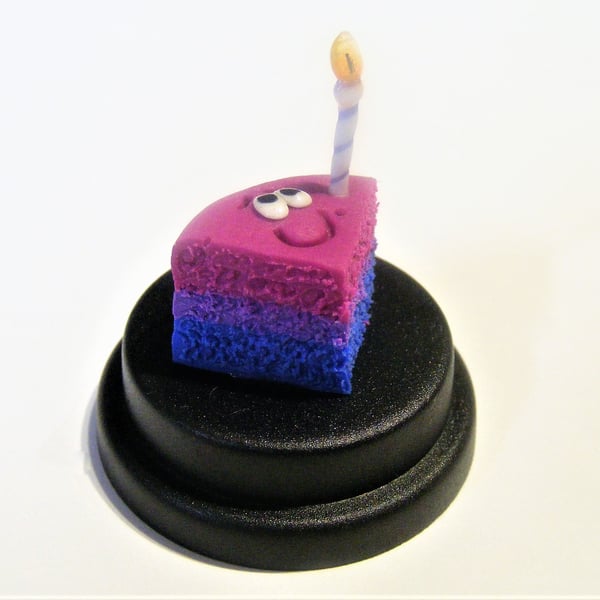 Pet Bisexual Pride Flag Cake,Cake slice, Pride cake, Bisexual gift, LGBTQ Gi
