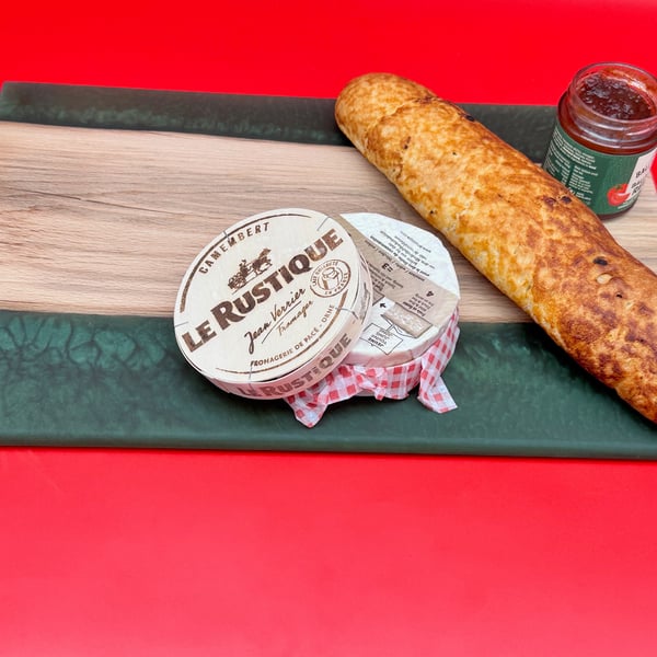 Wood and resin Charcuterie board