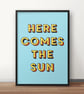 Here Comes the Sun Lyric Poster Print - Retro Typography Wall Art - Image 3