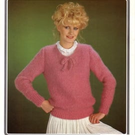 Vintage Knitting Pattern 1730: from Richard Poppleton, Mohair Type Sweater