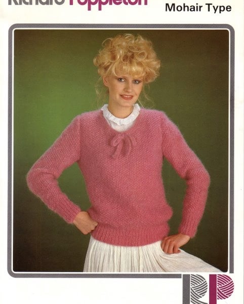 Vintage Knitting Pattern 1730: from Richard Poppleton, Mohair Type Sweater