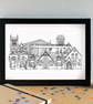 Garston Liverpool Skyline Art Print - Image 3