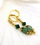 Green Aventurine and Crystal Earrings - Image 2