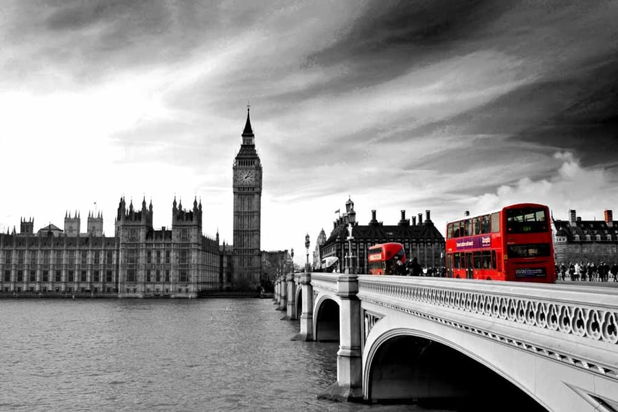 Big Ben Queen Elizabeth Tower Westminster Bridge Photograph Print