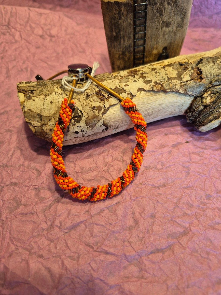 Beautiful spiral beaded bracelet