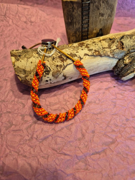 Beautiful spiral beaded bracelet