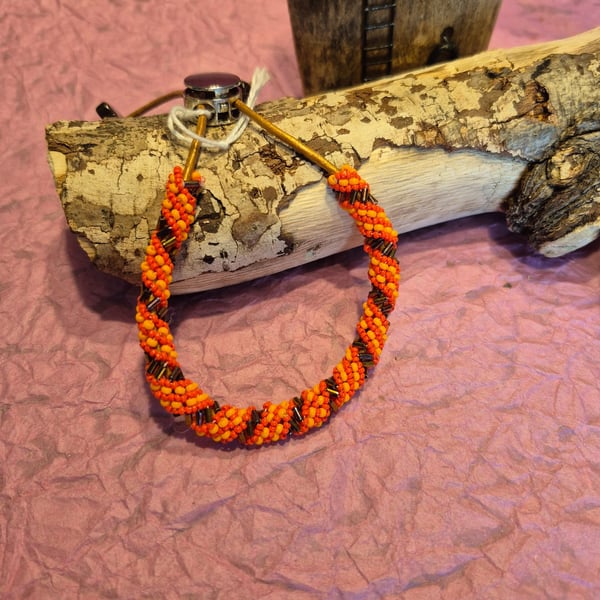 Beautiful spiral beaded bracelet