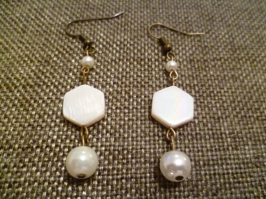 Shell & Pearl Earrings