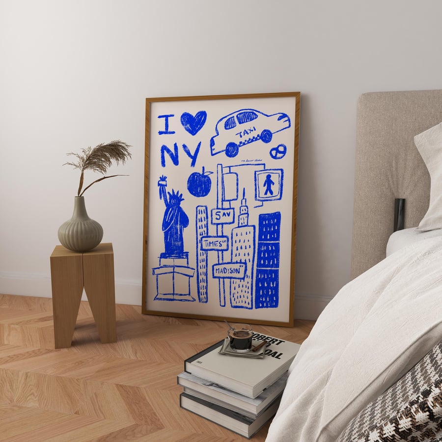 I Love New York Art Print Poster