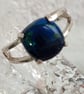 Azurite Malachite Sterling Silver Ring Size P-Q, size 56.5 - Image 5