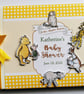 Classic Winnie the pooh yellow baby shower guest book, winnie birthday book - Image 1