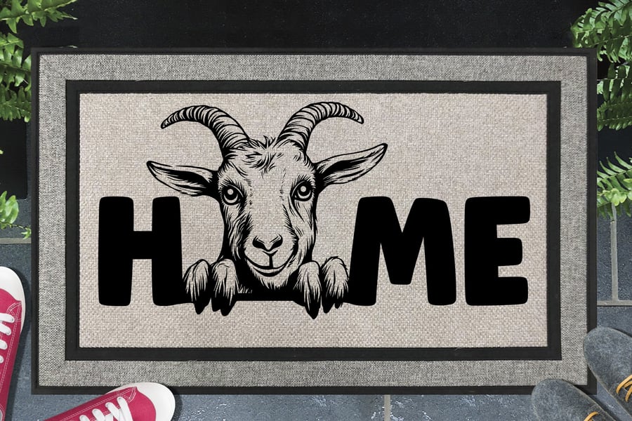 Goat Home Door Mat No.1 - All Weather Doormat - 45x70cm 