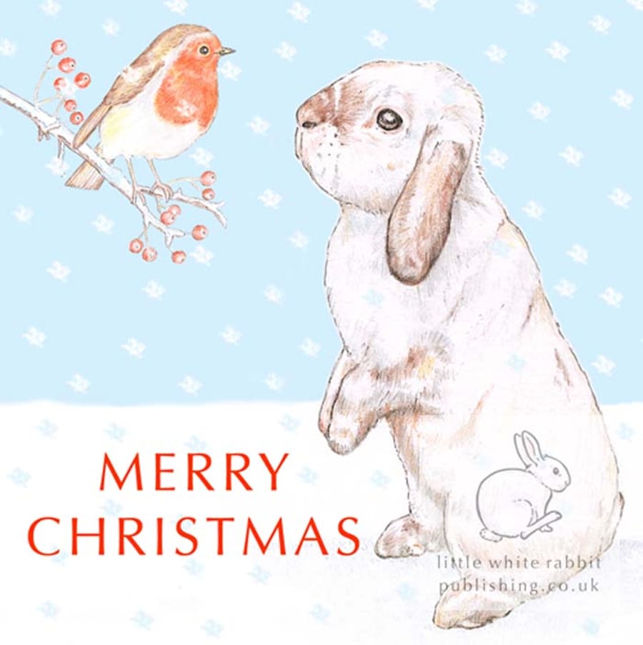 Beattie and the Robin - Christmas Card