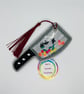 Butcher knife shaker, Embroidered Bookmark,   - Image 1