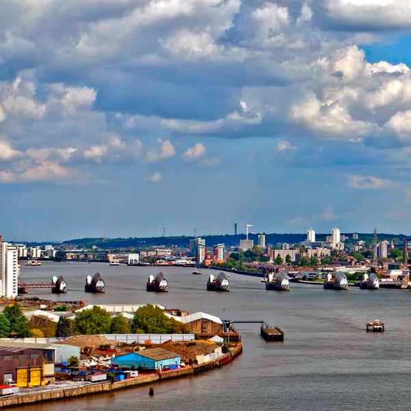 River Thames Flood Barrier Greenwich London Photograph Print