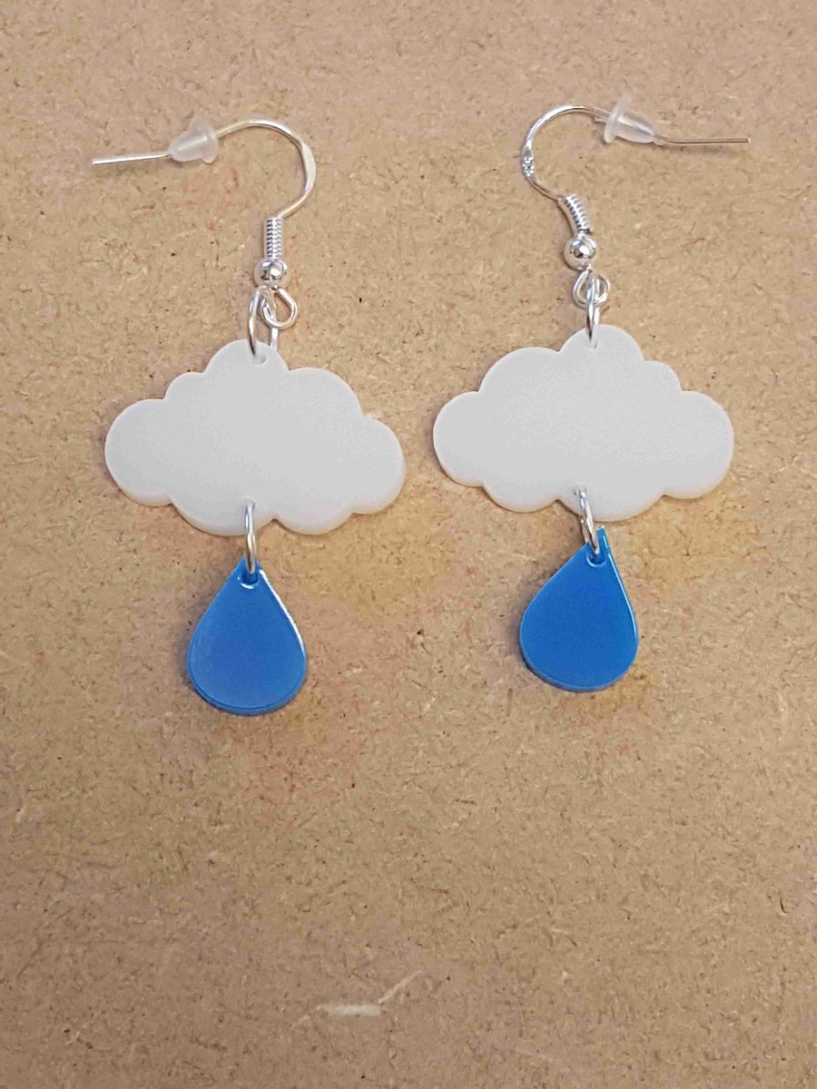 Raincloud Earrings - Acrylic