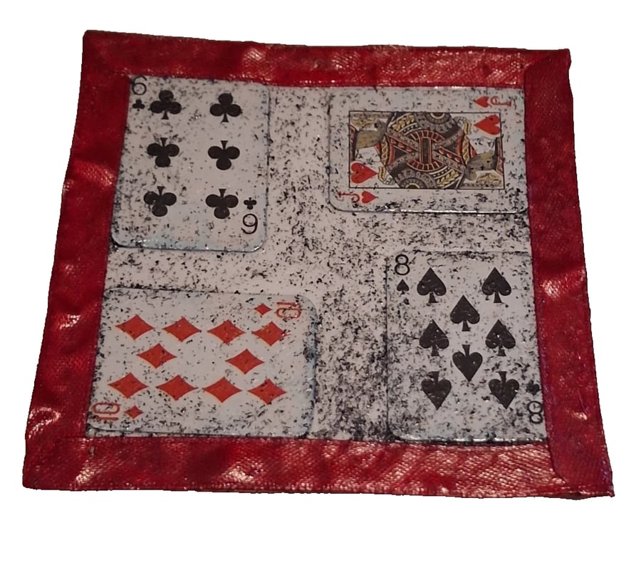 Handmade Playing Card Coaster
