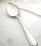 Rude spoon, Eat Me Out, handstamped dessertspoon - Image 1