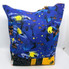 Halloween Trick or Treat Bag, Handmade Spooky Night Tote