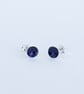 Navy blue enamelled silver studs - Image 1