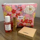 Handmade quilted toiletry, makeup pouch