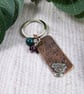 Keyring, Copper and Sterling Silver Cuddly Bear Bag Charm - Image 2