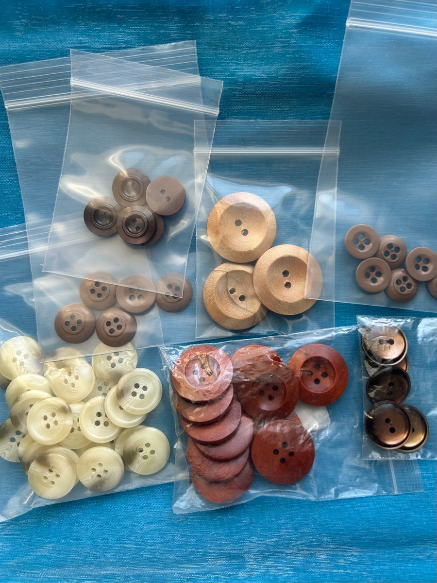 Collection of Brown toned Buttons 