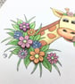 Floral Giraffe Card - Blank - Any Occasion  - Image 6