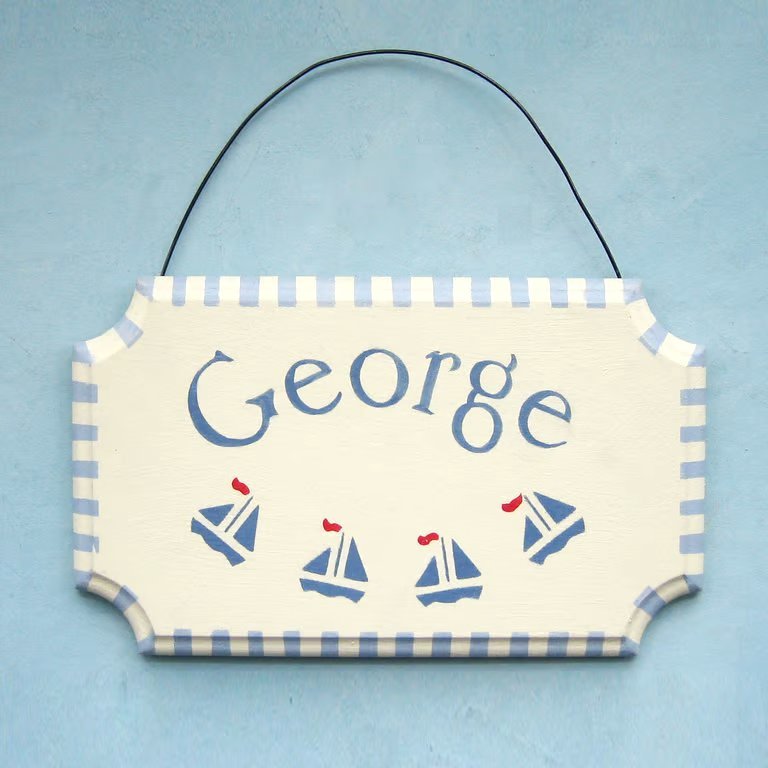 Sailing Boats, Personalised Plaque