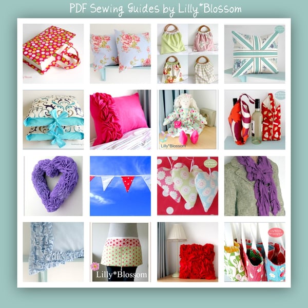 Full set of 18 PDF Lillyblossom Sewing Guides